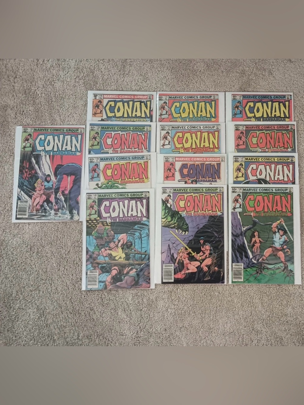 Conan the Barbarian Comic Lot of 13 Marvel Issues 116 138-149 Consecutive Run